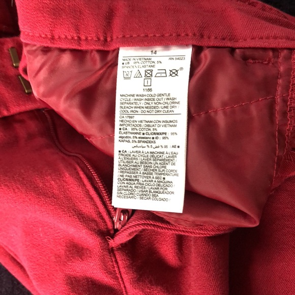 Old Navy Pixie Pant in Red - Sz 14 - Picture 5 of 5